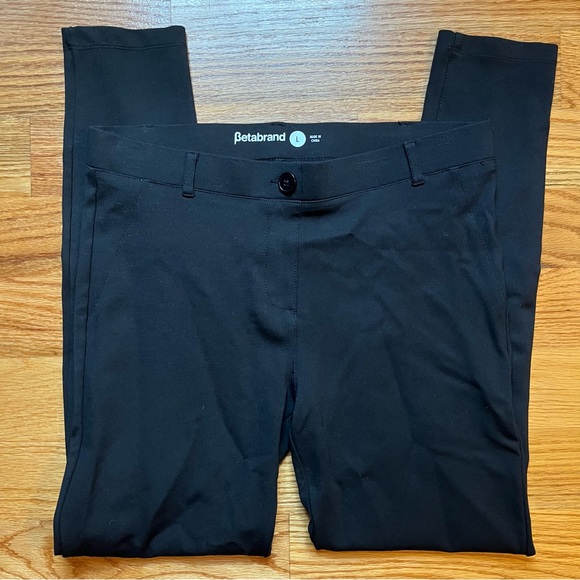 Betabrand black pull on pants size large - Picture 2 of 6